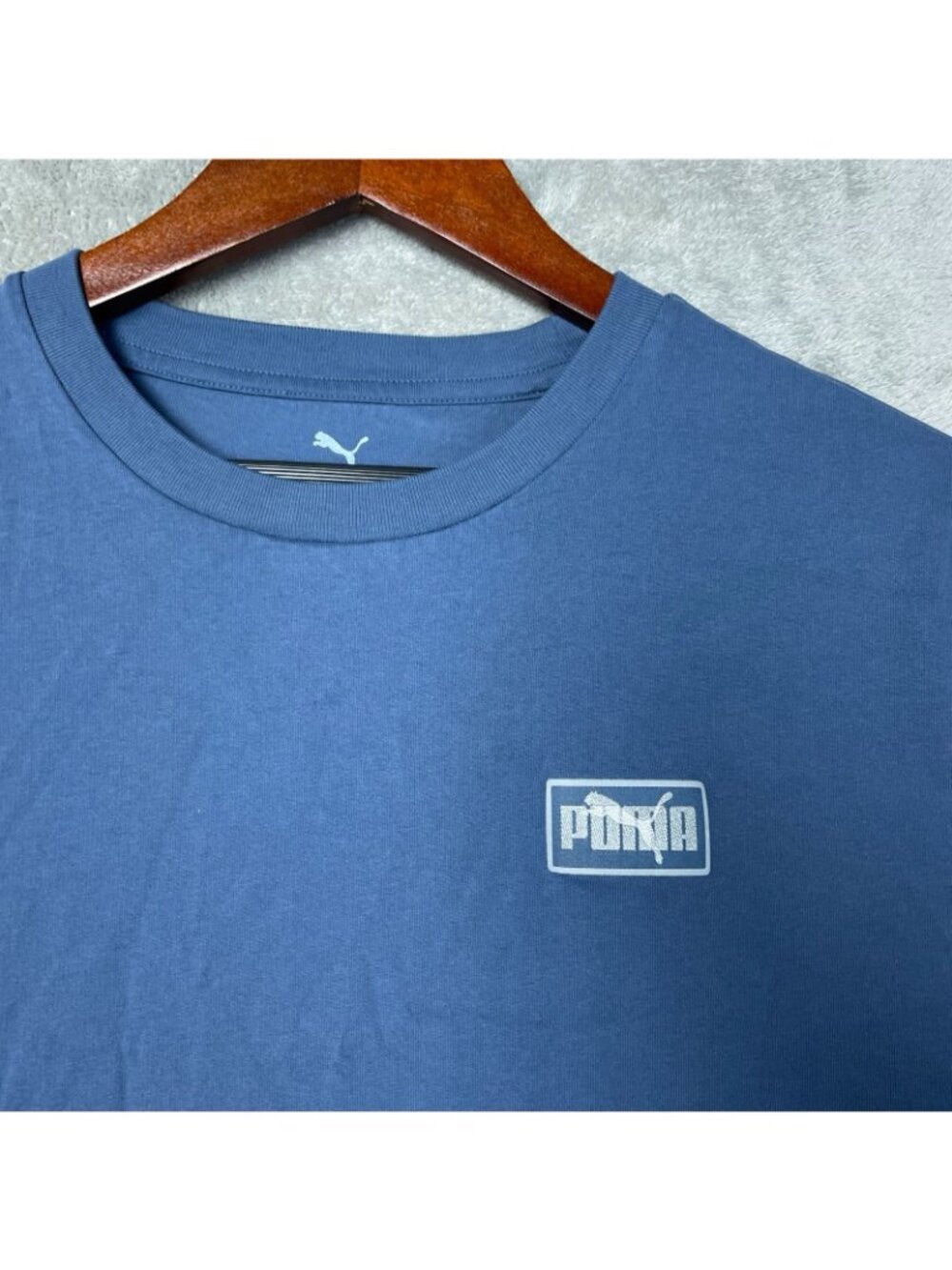 Puma Men's XL Blue Logo Graphic T-Shirt 100% Cotton Casual Tee d1897 - Picture 5 of 9